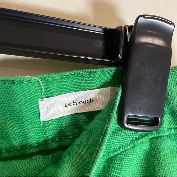 FRAME Le Slouch Jeans Grass Green Size 28 - Picture 10 of 11